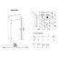 Best Design Nisdeur Erico 70 x 200 cm, 8 mm glas met chroom scharnieren