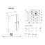 Best Design Nisdeur Erico 80 x 200 cm, 8 mm glas met chroom scharnieren