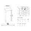 Best Design Nisdeur Erico 90 x 200 cm, 8 mm glas met chroom scharnieren