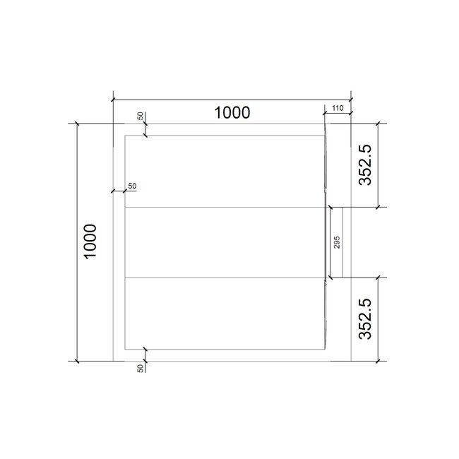Best Design Douchebak Schutz 100 x 100 x 3 cm composiet mat wit antislip