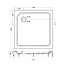 Best Design Opbouwdouchebak Project vierkant 90 x 90 x 14 cm SMC glans wit