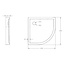 Best Design Opbouwdouchebak Project kwartrond 100 x 100 x 14 cm acryl glans wit