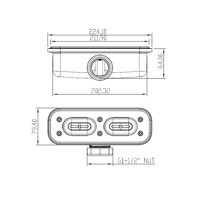 Best Design Afvoer Lebe voor Schutz-douchebak wit
