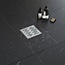 Aloni Doucheput 15 x 15 cm met rooster geborsteld RVS