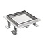Aloni Doucheput 15 x 15 cm met tegelrooster geborsteld RVS