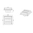 Best Design Doucheput N-Square 20 x 20 cm met flens RVS