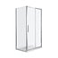 Fabriecio Douchecabine Brescia 120 x 80 x 200 cm met schuifdeur en zijwand, 6 mm helder glas met chroom profiel