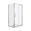 Fabriecio Douchecabine Brescia 120 x 90 x 200 cm met schuifdeur en zijwand, 6 mm helder glas met chroom profiel
