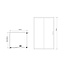 Fabriecio Douchecabine Brescia 120 x 80 x 200 cm met schuifdeur en zijwand, 6 mm helder glas met mat zwart profiel