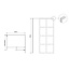Fabriecio Inloopdouche Florence 120 x 80 x 200 cm met zijwand, 8 mm helder glas met mat zwart raster