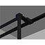 Fabriecio Inloopdouche Florence 120 x 80 x 200 cm met zijwand, 8 mm helder glas met mat zwart raster