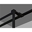 Fabriecio Inloopdouche Florence 120 x 90 x 200 cm met zijwand, 8 mm helder glas met mat zwart raster