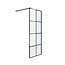 Fabriecio Inloopdouche Florence 60 x 200 cm, 8 mm helder glas met mat zwart raster