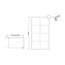 Fabriecio Inloopdouche Florence 60 x 200 cm, 8 mm helder glas met mat zwart raster