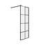 Fabriecio Inloopdouche Florence 70 x 200 cm, 8 mm helder glas met mat zwart raster