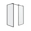 Fabriecio Inloopdouche Modena 120 x 80 x 200 cm met zijwand, 8 mm helder glas met mat zwart kader