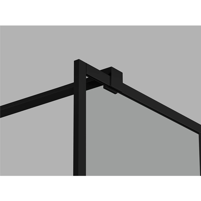 Fabriecio Inloopdouche Modena 120 x 200 cm, 8 mm helder glas met mat zwart kader