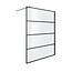 Fabriecio Inloopdouche Monza 80 x 200 cm, 8 mm helder glas met mat zwart lijnendecor