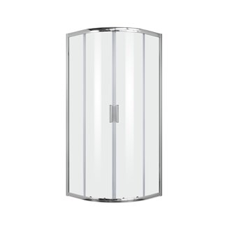 Fabriecio Douchecabine Pisa 80 x 80 x 200 cm kwartrond met 2 schuifdeuren, 6 mm helder glas met chroom profiel
