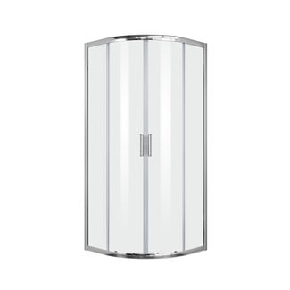 Fabriecio Douchecabine Pisa 90 x 90 x 200 cm kwartrond met 2 schuifdeuren, 6 mm helder glas met chroom profiel