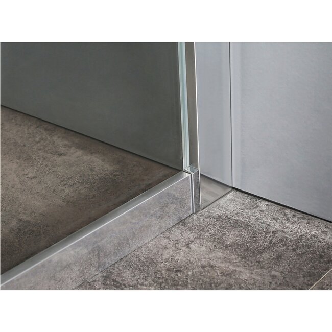 Fabriecio Schuifdeur Toscane 160 x 200 cm, 6 mm helder glas met chroom profiel
