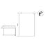 Fabriecio Inloopdouche Verona 100 x 200 cm, 8 mm helder glas met mat zwart profiel
