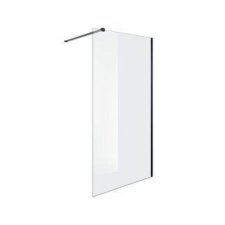 Fabriecio Inloopdouche Verona 120 x 200 cm, 8 mm helder glas met mat zwart profiel