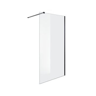 Fabriecio Inloopdouche Verona 80 x 200 cm, 8 mm helder glas met mat zwart profiel