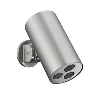 Cilindervormige hoofddouche Ø 8 cm geborsteld RVS