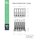 Glazen schuifwand Lido Maatwerk Nero Basic Mat Zwart