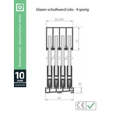 Glazen schuifwand Lido Maatwerk Nero Basic Mat Zwart