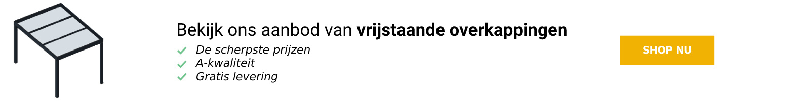 Vrijstaande overkapping banner