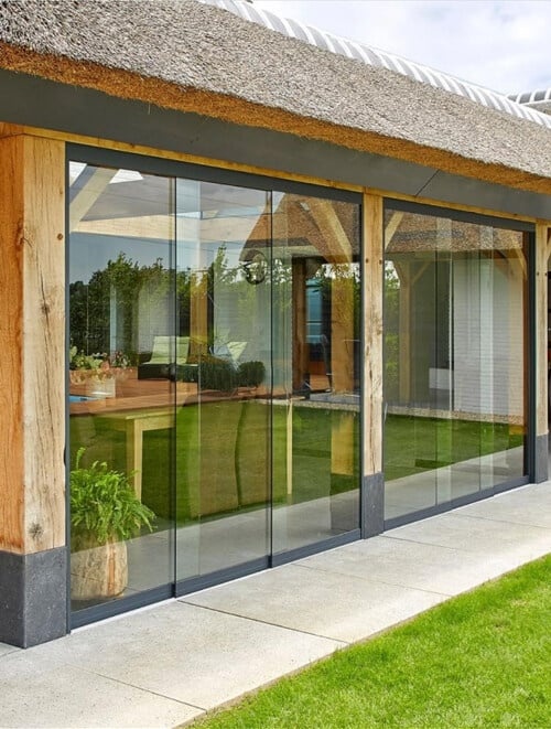 Glazen schuifwand Lido Antracite