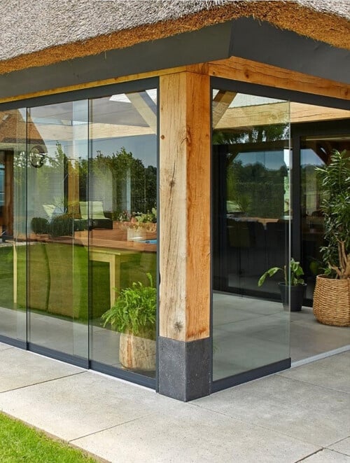 Glazen schuifwand Lido Antracite