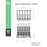 Glazen schuifwand Lido Nero