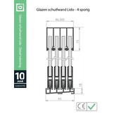 Glazen schuifwand Lido Nero