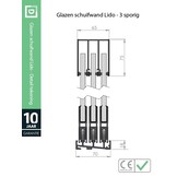 Glazen schuifwand Lido Nero