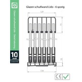 Glazen schuifwand Lido Blanco