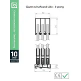 Glazen schuifwand Lido Steelo Antracite