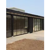 Glazen schuifwand Lido Steelo Nero