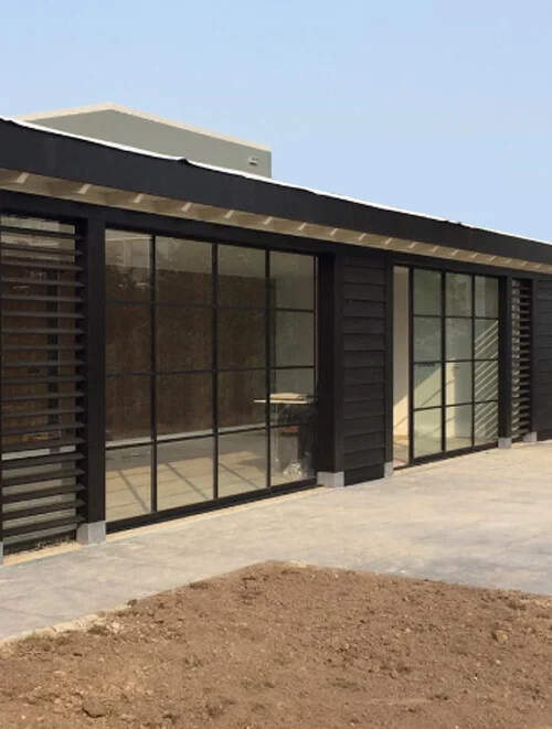 Glazen schuifwand Lido Steelo Nero