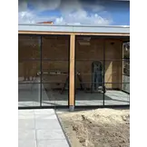 Glazen schuifwand Lido Steelo Nero