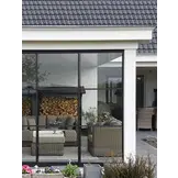 Glazen schuifwand Lido Steelo Nero