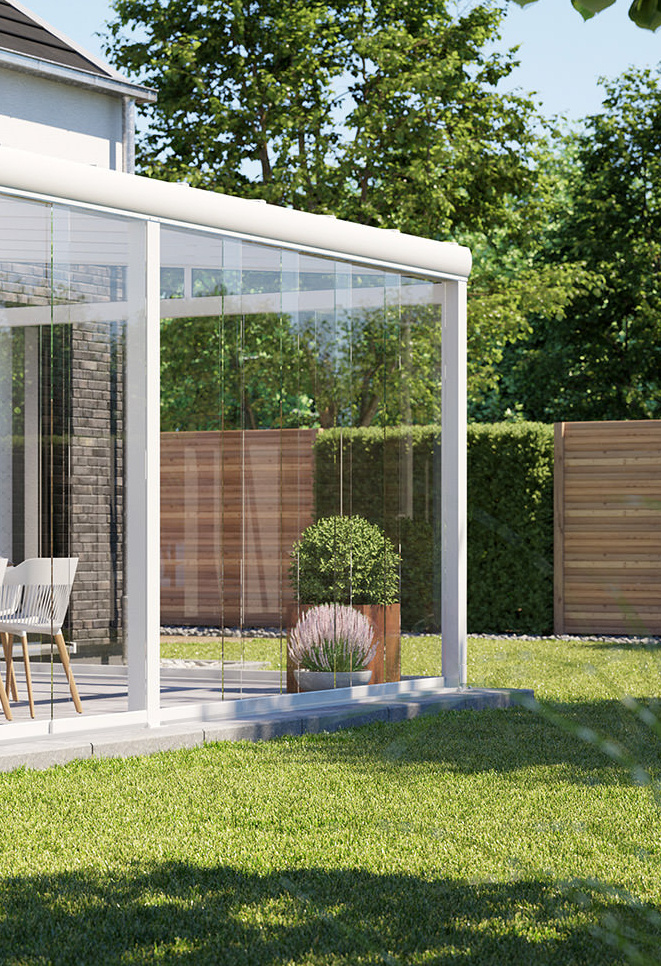 Glazen schuifwand Lido Blanco