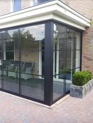 Glazen schuifwand Lido Steelo Antracite