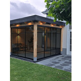 Glazen schuifwand Lido Steelo Nero