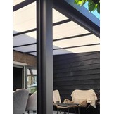 Veranda zonwering Plissé op maat - Handbediend