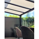 Veranda Plissé zonwering op maat - Handbediend