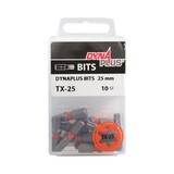 Dynaplus Dynaplus schroefbit 25 mm oranje 10 stuks T25 Dynaplus Dynaplus schroefbit 25 mm oranje 10 stuks T25