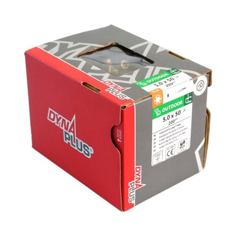 Dynaplus DYNAPLUS Xtreme vlonderschroeven 5 x 70 mm T25 AR COATING DEELDRAAD 200 st.